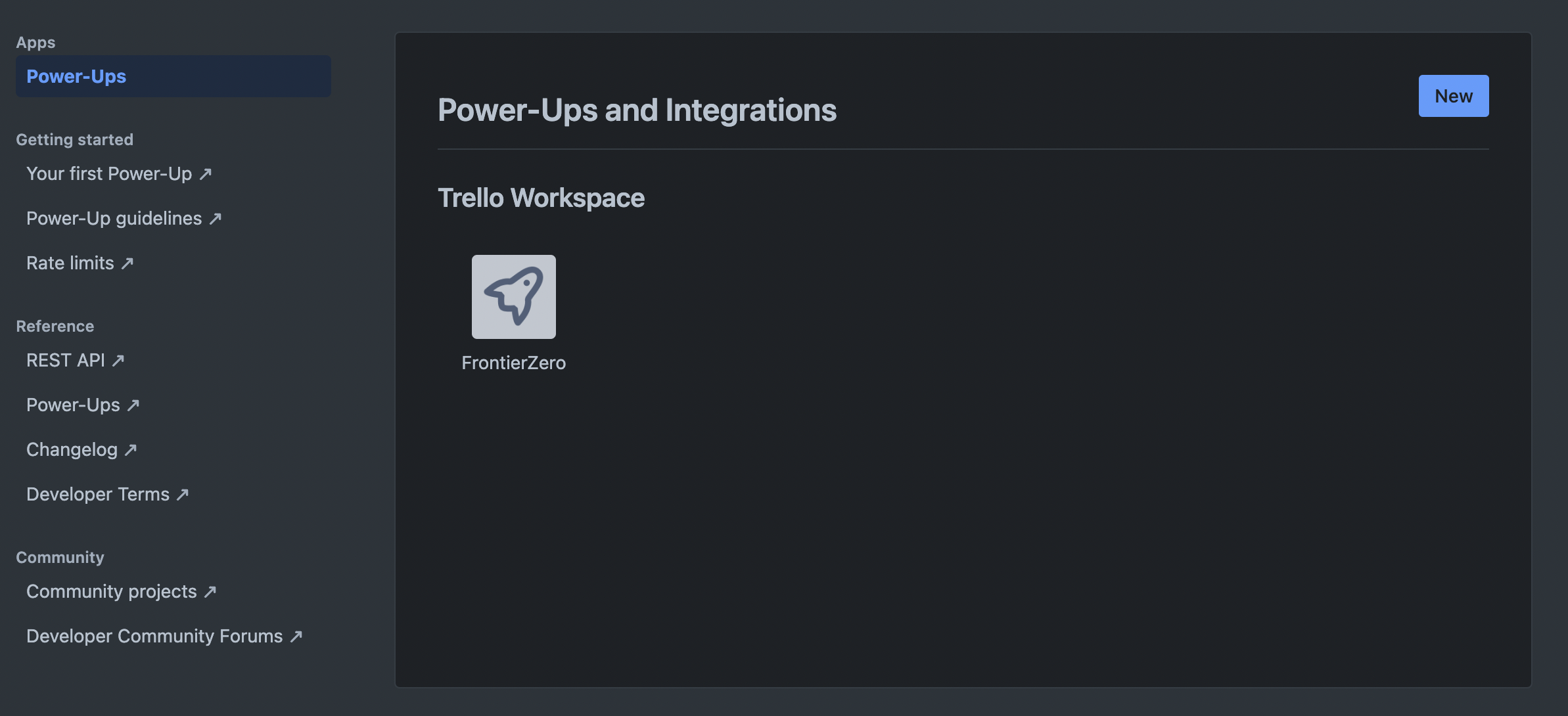 Trello Settings page