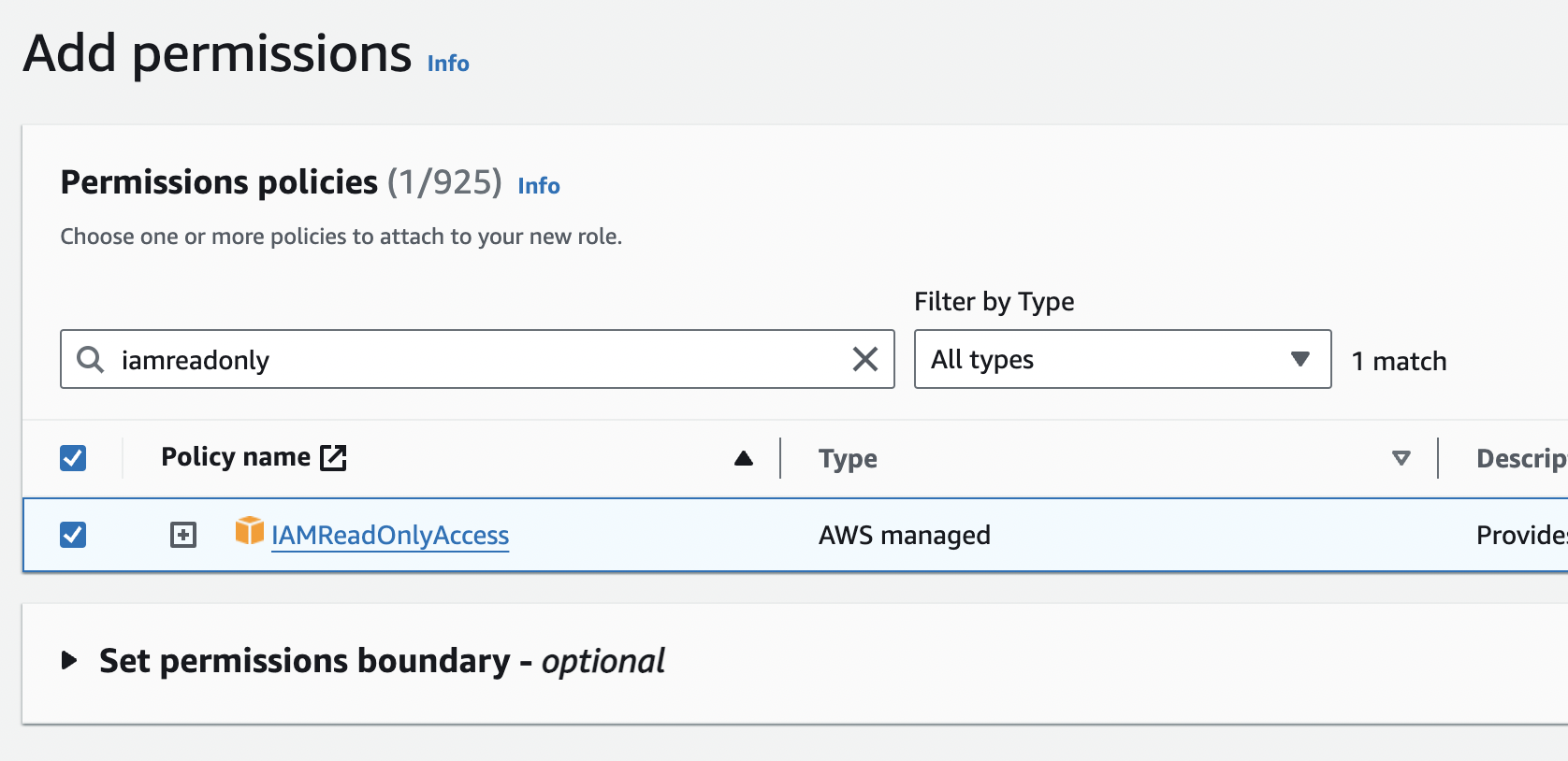 AWS Readonly Policy