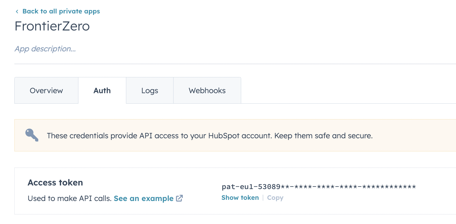 Hubspot Access Token