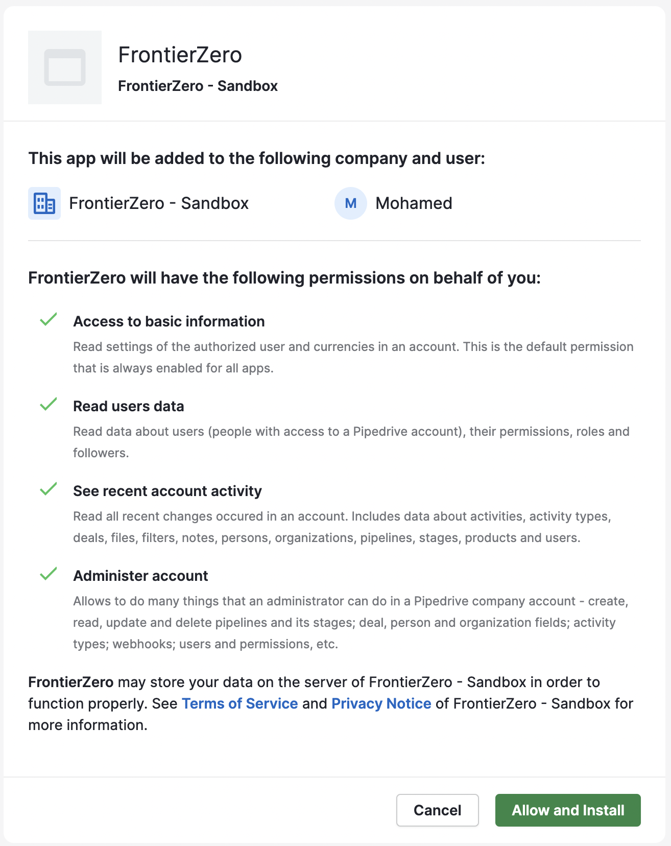 Pipedrive Authorization